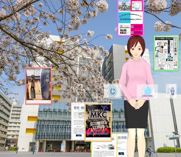 桜と校舎_背景変更