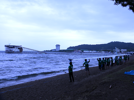 鳥人間コンテスト開催当日の琵琶湖の様子